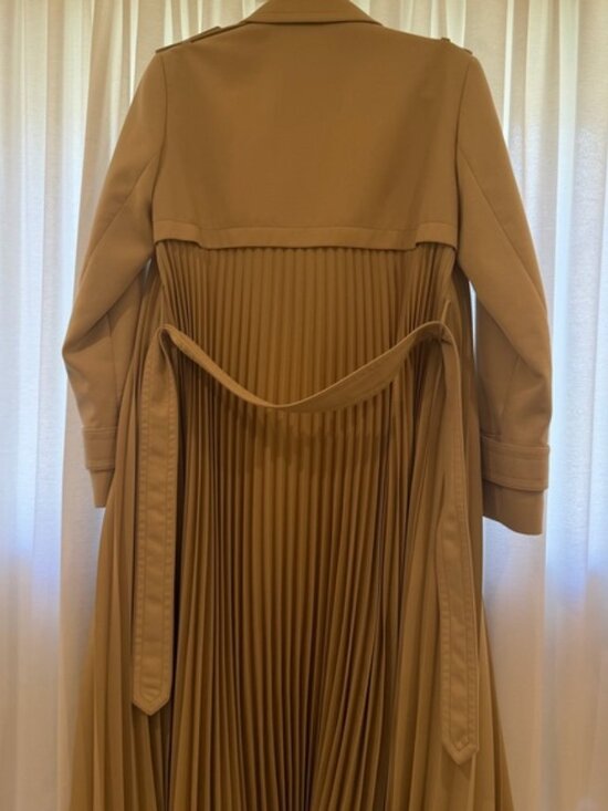 Sandro Vino Pleated Trench Coat New Sz 38 - Picture 2 of 6